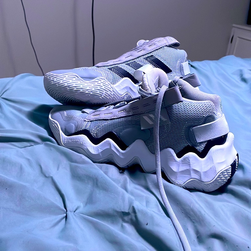Adidas Basketball shoes. Women's size 9. Black, Grey, & White.